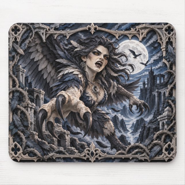 Harpy, Pappersklippt Monster Musmatta (Framsidan)