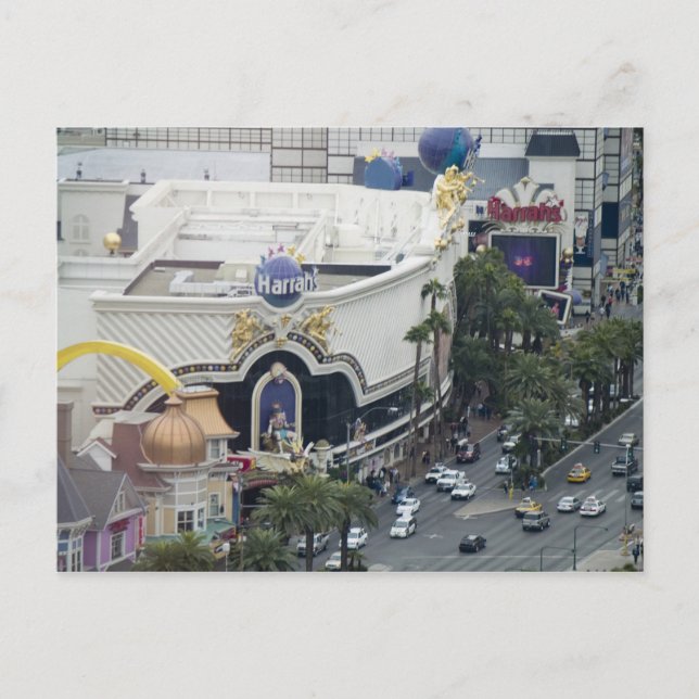 Harrah's Las Vegas Aerial View Postcards Vykort (Framsida)