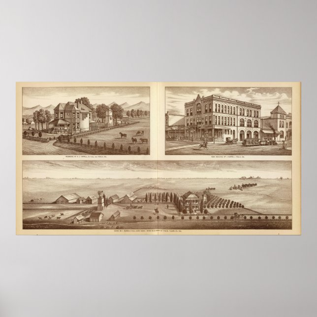 Harrell ranches, bank, Visalia, Cal Poster (Framsidan)
