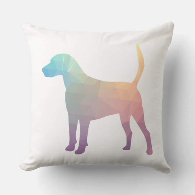 Harrier Beagle Hound Hund Geometric Silhouette Kudde (Framsida)
