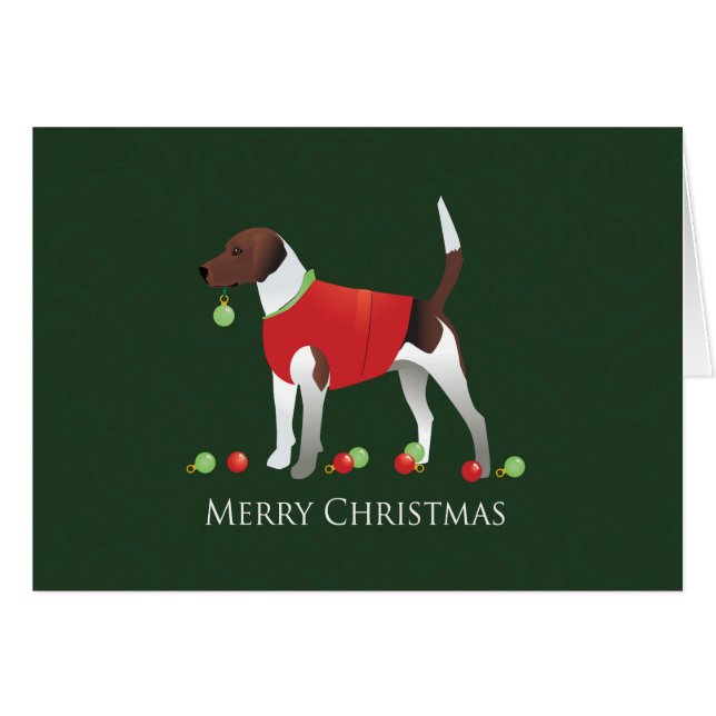 Harrier Beagle Hund aveln God jul Card Hälsningskort (Framsidan Horizontal)