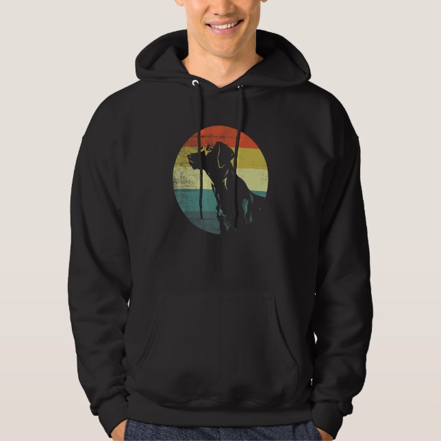 Harrier Dog Retro Vintage Design Hoodie (Framsida)