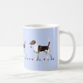 Harrier eller Beagle Silhouette juldesign Kaffemugg
