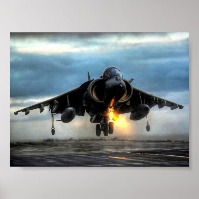 HARRIER FLYGPLAN POSTER (Framsidan)