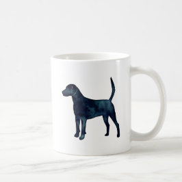 Harrier Hound Beagle Black Watercolor Silhouette Kaffemugg
