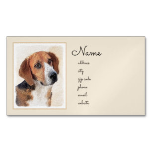 Harrier Paediatric - Cute Original Hund Art Magnetiska Visitkort