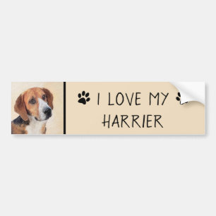 Harrier Painting - Cute Original Hund Art Bildekal