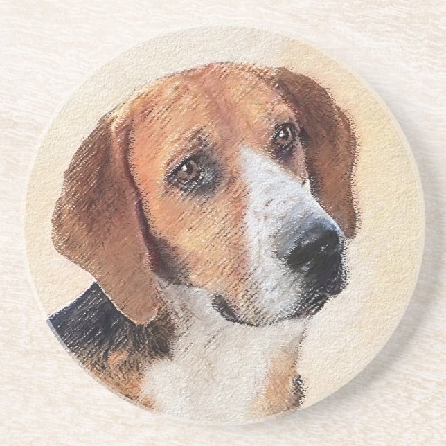 Harrier Painting - Cute Original Hund Art Underlägg (Framsidan)