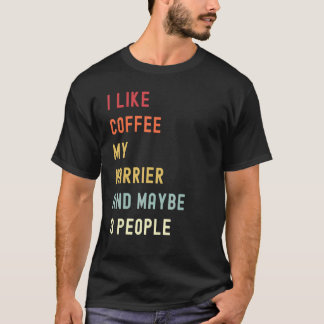 Harrier Retro-Hund och kaffe T Shirt