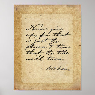 Harriet Beecher Stowe citationstecken på Poster