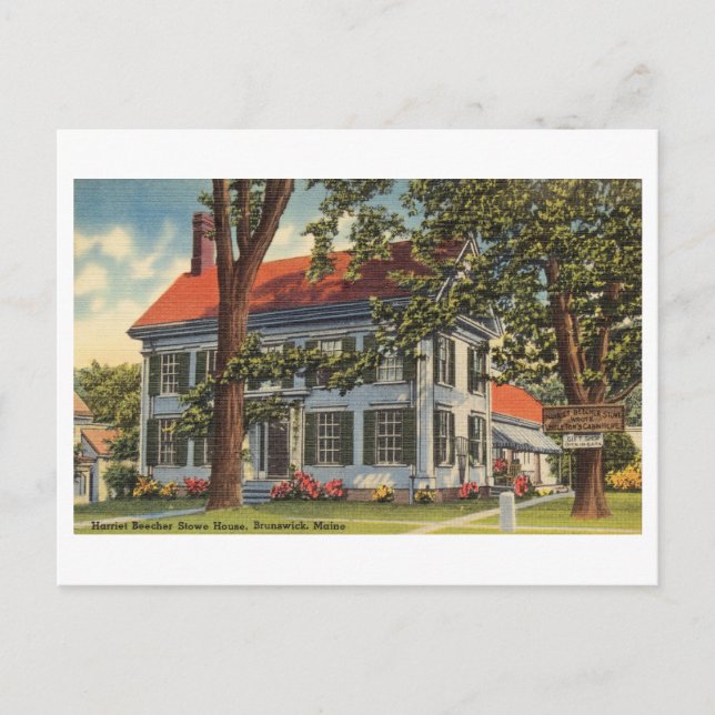 Harriet Beecher Stowe House i Brunswick, Maine Vykort (Framsida)