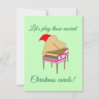 Harriet Harpsichord jul Sång Julkort