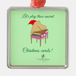 Harriet Harpsichord jul Sång Premium Sq. Julgransprydnad Metall