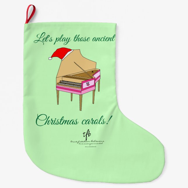 Harriet Harpsichord jul Sång Stor Julstrumpa (Framsidan)