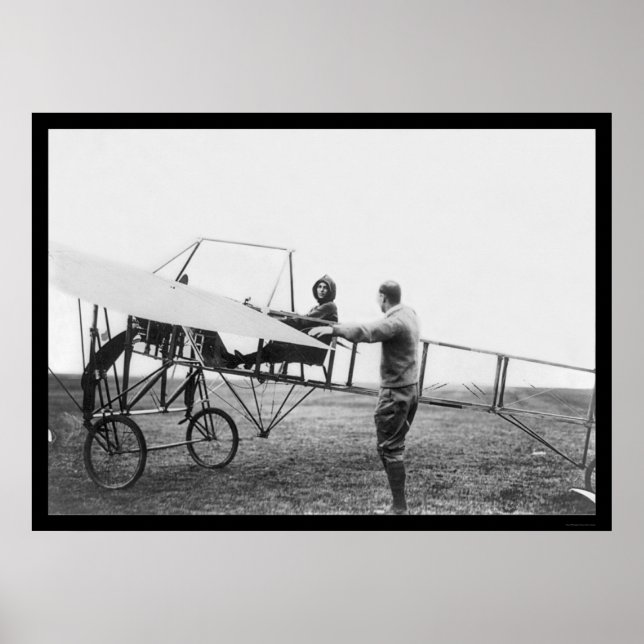 Harriet Quimby i hennes flygplan 1911 Poster (Framsidan)