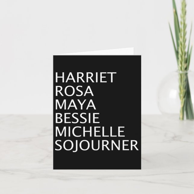 Harriet Rosa Maya Bessie Michelle Sojourner Black  Kort (Framsida)
