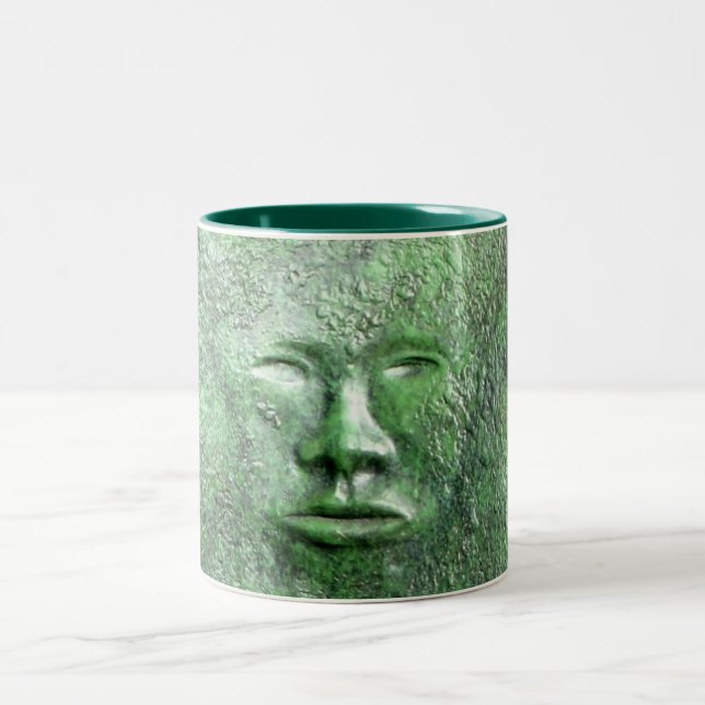 Harriet Tubman Abstrakt Grönt Ceramic Mugg (Center)