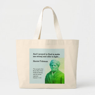 HARRIET TUBMAN Anpassningsbar - BLÅ Jumbo Tygkasse