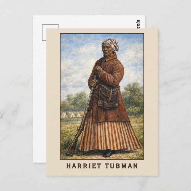 Harriet Tubman Art In Color Vykort (Fram/baksida)