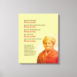 HARRIET TUBMAN Behålla Going Quote Canvastryck