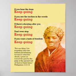 HARRIET TUBMAN Behålla Going Quote Poster