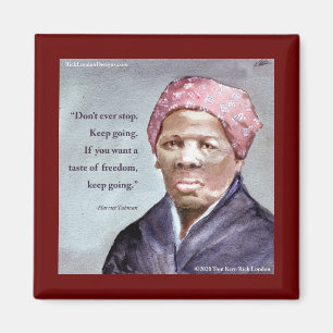 Harriet Tubman & Citat Magnet
