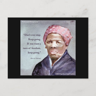 Harriet Tubman & Citat Vykort
