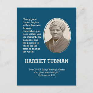 HARRIET TUBMAN Dreamer Quote   BHM Vykort