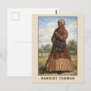 Harriet Tubman konst i färg Vykort