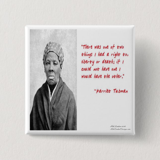 Harriet Tubman "Liberty or Death", offertgåvor Knapp (Framsida)