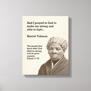 HARRIET TUBMAN-offert Christian Bible Verse Canvastryck