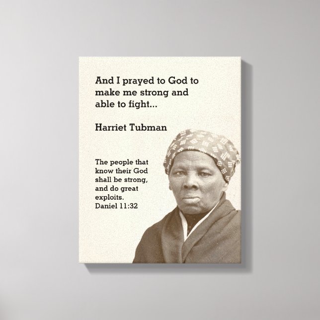 HARRIET TUBMAN-offert | Christian Bible Verse Canvastryck (Framsida)