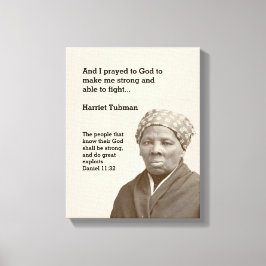HARRIET TUBMAN-offert | Christian Bible Verse Canvastryck