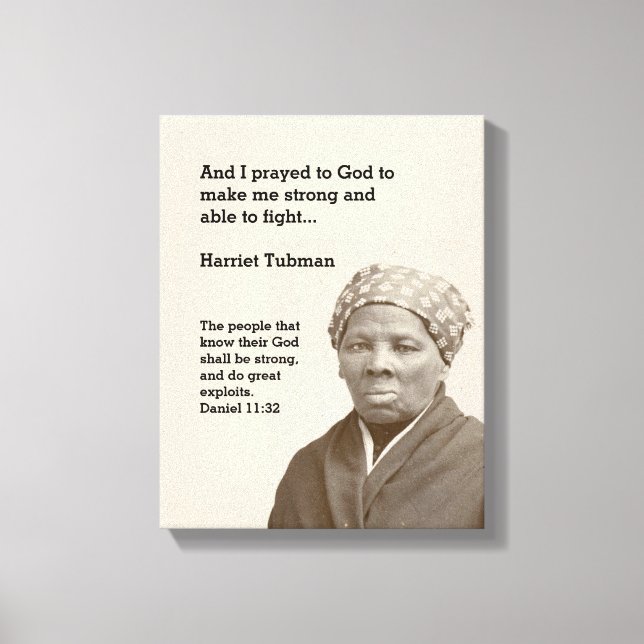 HARRIET TUBMAN-offert | Christian Bible Verse Canvastryck (Framsida)