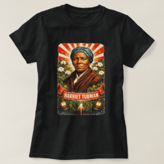Harriet Tubman Porträtt T-Shirt Svart historia ko