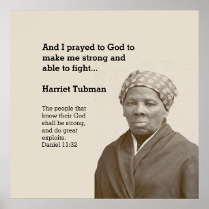 HARRIET TUBMAN Quote Anpassningsbar Bible Verse Poster