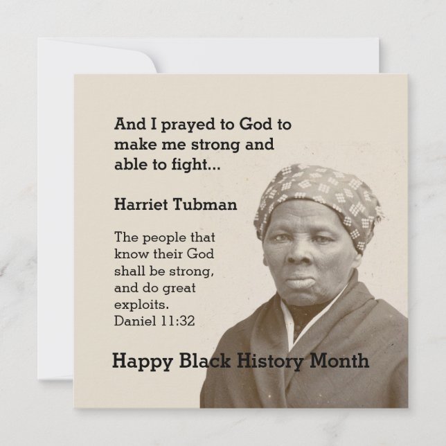 HARRIET TUBMAN Quote Anpassningsbar Scripture Moti (Framsida)