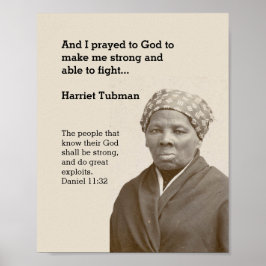 HARRIET TUBMAN Quote Anpassningsbar Scripture Moti Poster