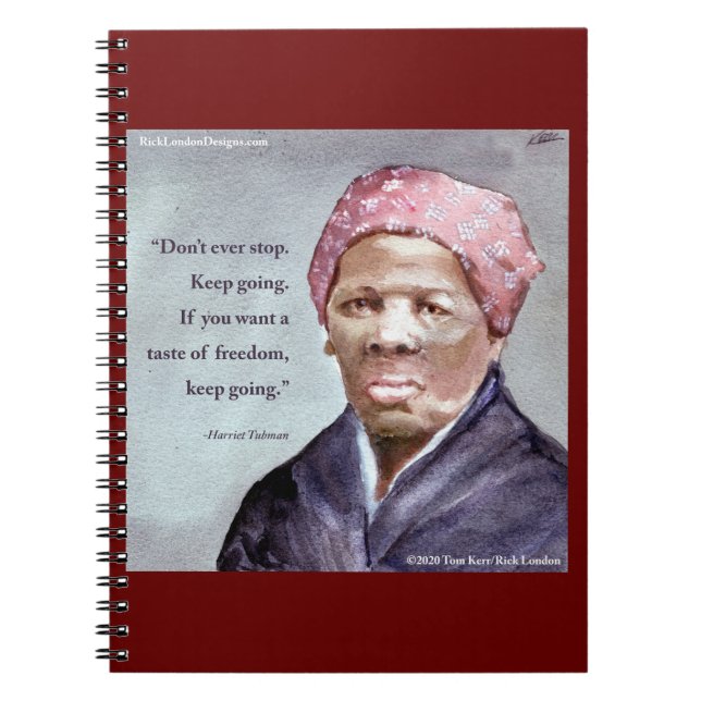 Harriet Tubman & Quote Anteckningsbok (Framsidan)