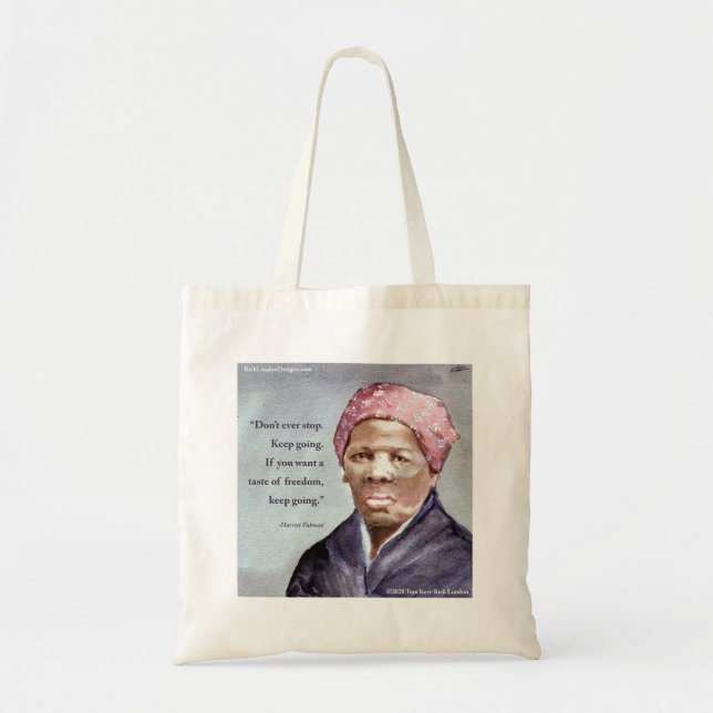 Harriet Tubman & Quote Ekovänlig budget Tygkasse (Framsidan)
