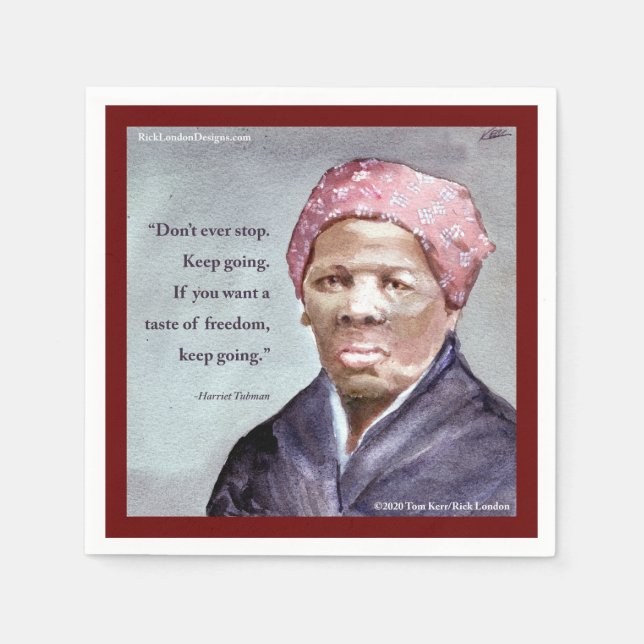 Harriet Tubman & Quote Pappersservett (Framsidan)