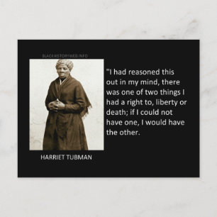 Harriet Tubman Quote Vykort