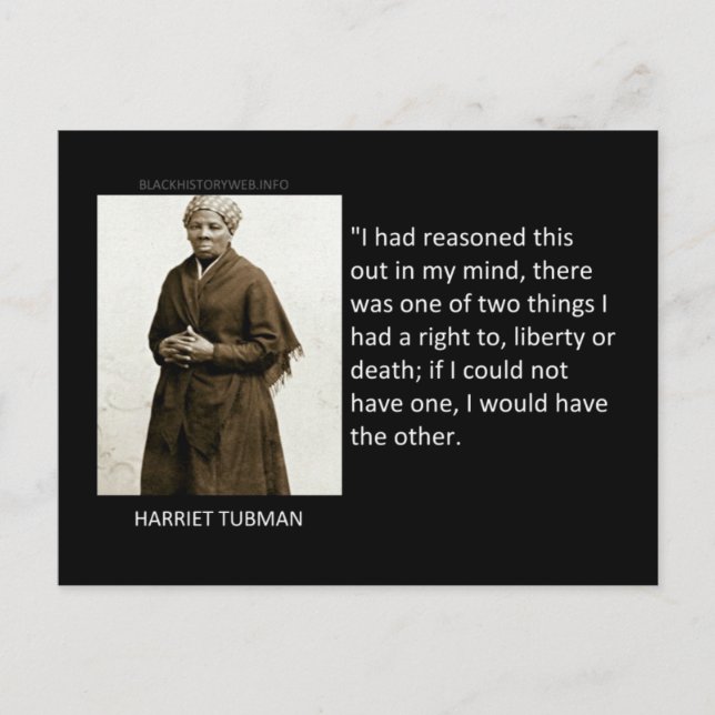 Harriet Tubman Quote Vykort (Framsida)