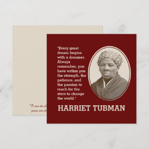 HARRIET TUBMAN   Varje Underbar dröm   Motivering