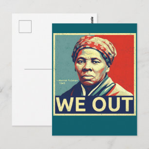Harriet Tubman Vi Ut Fråga Historisk Porträtt Vykort