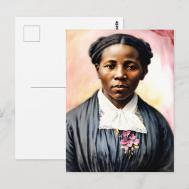 Harriet Tubman Watercolor Porträtt Art Vykort
