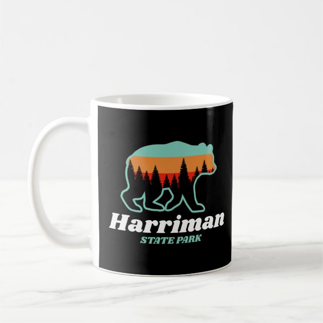 Harriman State Park Idaho ID Bear Retro Kaffemugg (Vänster)
