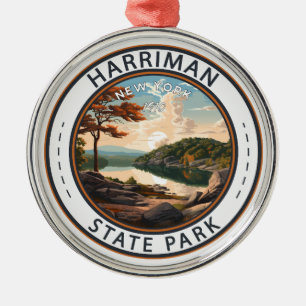 Harriman State Park New York Badge Julgransprydnad Metall