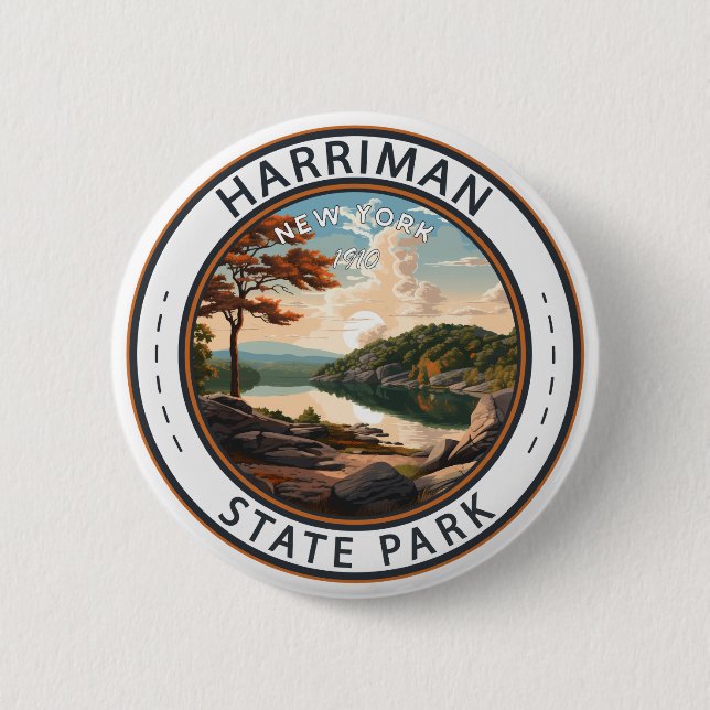 Harriman State Park New York Badge Knapp (Framsida)