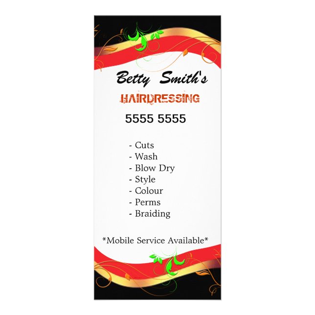 Hårringskort Reklamkort (Framsidan)